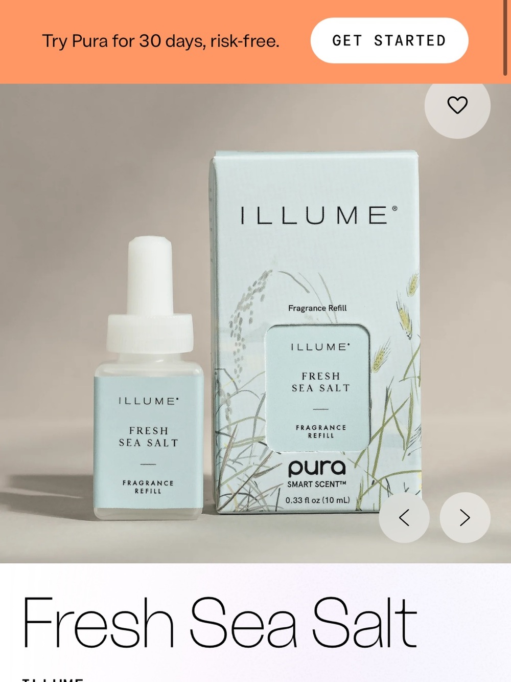 ILLUME Fresh Sea Salt Fragrance Refill — Light Blue